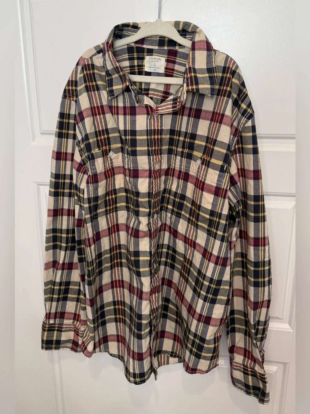 J. Crew Crewcuts Boy’s Size 12 Plaid Button Down Dress Shirt